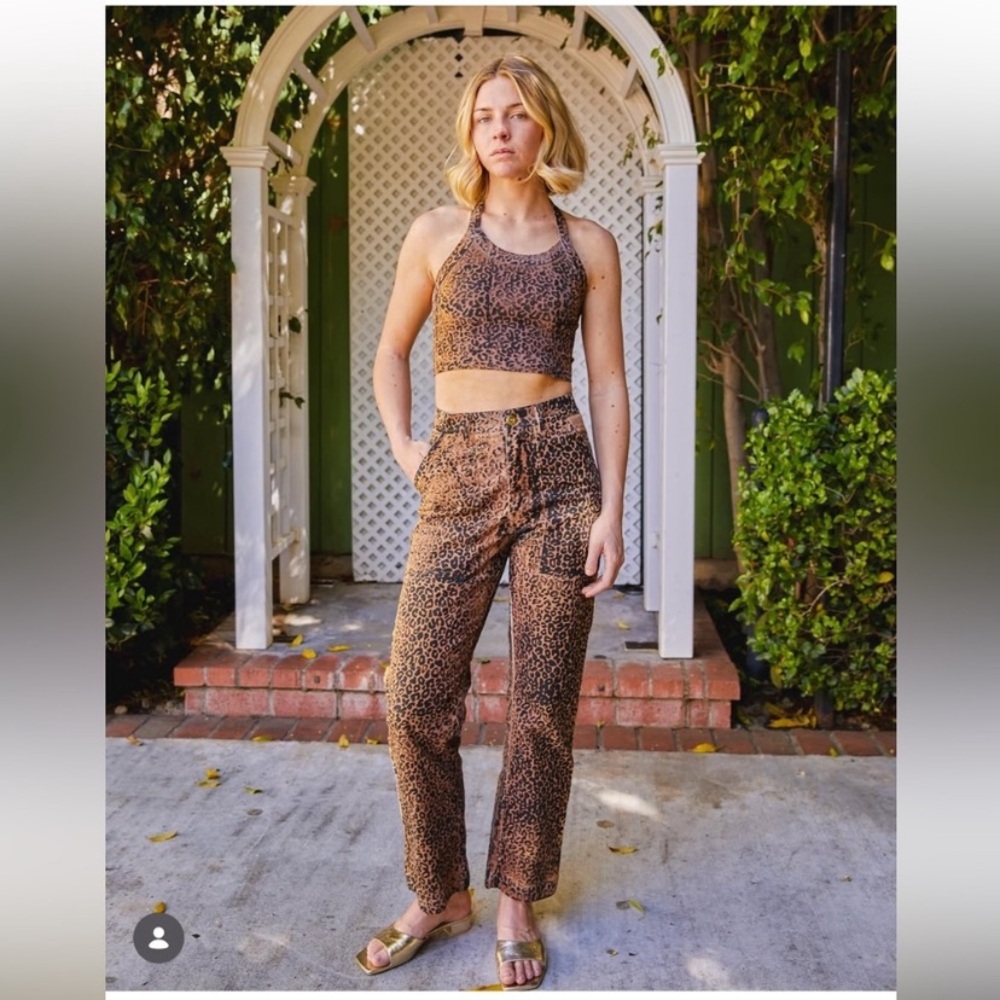Big Bud Press Leopard Print Work Pants unisex